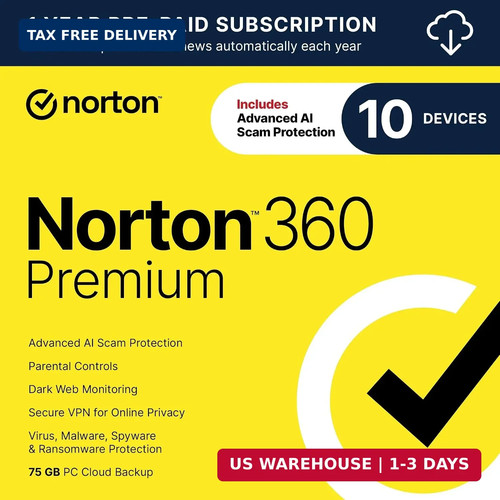 Norton 360 premium antivirus - norton,
